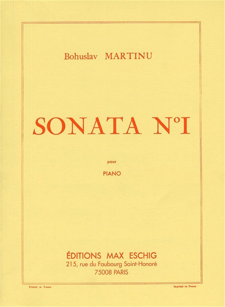 Sonate N 1 Piano
